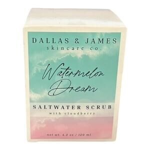 Dallas & James Watermelon Dream Cloudberry Saltwater Scrub 4.2 Oz New Vegan